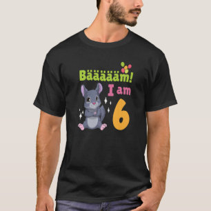 6th Birthday Chinchilla Themed Birthday Party 6 Ye T-Shirt