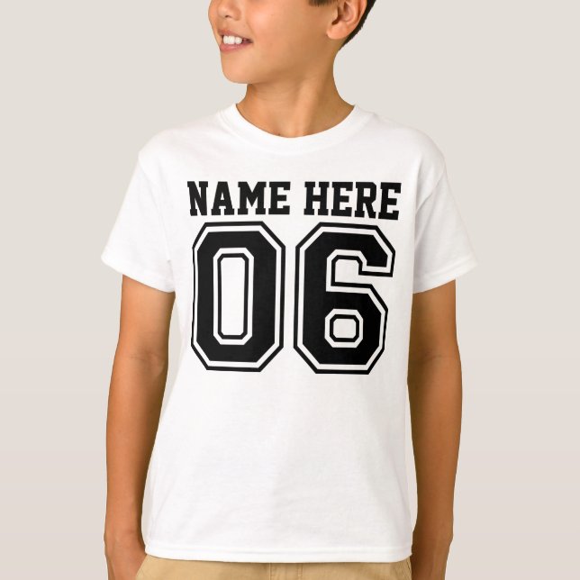 6th Birthday (Customisable Kid's Name) T-Shirt (Front)