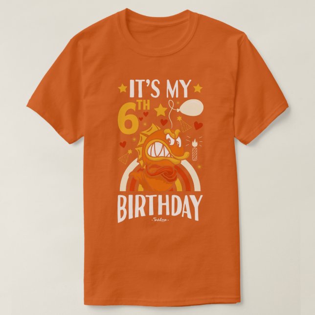 6th Birthday Fish T-Shirt (Design Front)
