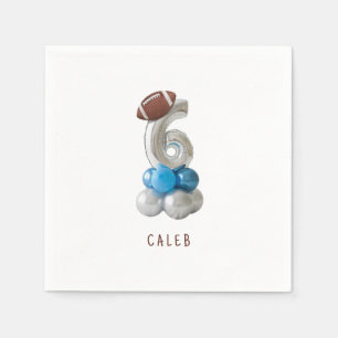6th Birthday Football Personalised Napkin