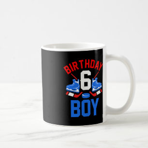 6th Birthday For Girls Boys 6 Yrs Old Ice Hockey Coffee Mug