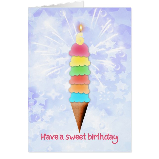 6th  Birthday Giant Ice Cream (Front)