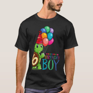 6th Birthday Gif Turtle 6 Year Old Boys kids T-Shirt