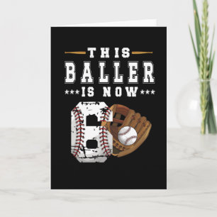 6th Birthday Gift Baseball Player 6 Year Old Boy Card