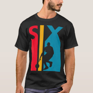 6th Birthday Gift Six Vintage Basketball 6 Year T-Shirt