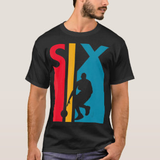 6th Birthday Gift Six Vintage Basketball 6 Year T-Shirt