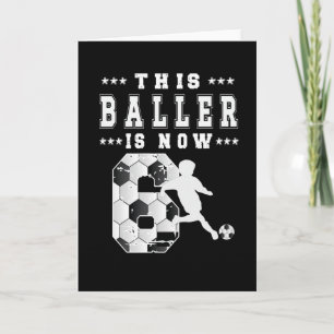 6th Birthday Gift Soccer Player 6 Year Old Boy Card
