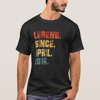 6Th Birthday Gifts 6 Years Old Legend Since April T-Shirt