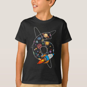 6th birthday girls boys Astronaut  6 years old T-Shirt