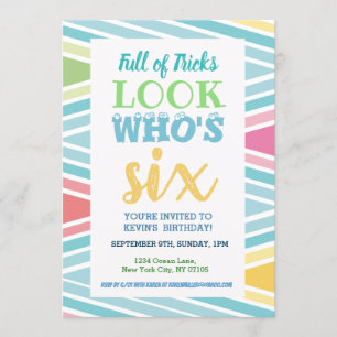 6th Birthday Invitation Sayings