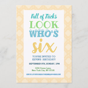 6th Birthday Invitation Wording