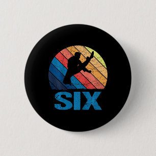 6th Birthday Karate Fighter 6 Year Old Girls Boys Cm Round Badge