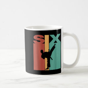 6th Birthday Karate Taekwondo Theme 6 Year Old Coffee Mug
