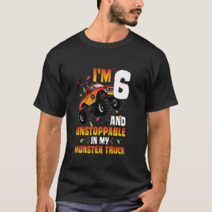 6th Birthday Monster Truck Boys Party 6 Year Old K T-Shirt
