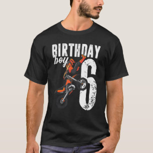 6th Birthday Party For Boy 6 Years Old Dirt Bike M T-Shirt