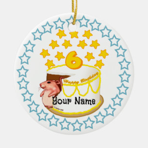 6th Birthday Party Mouse Birthday  ornament
