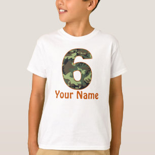 6th Birthday Personalised Camo Shirt