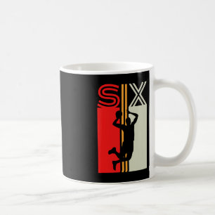 6th Birthday Retro Basketball 6 Years Old Boy Girl Coffee Mug