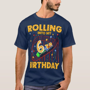 6th Birthday Rollercoaster Amusement Park Boys Gir T-Shirt