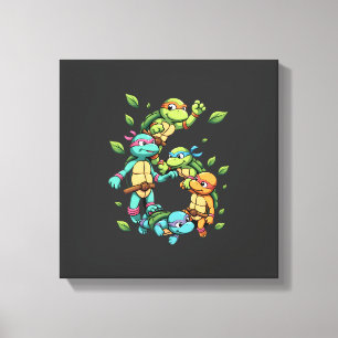 6th Birthday Sea Turtle Tortoise Theme Party 6 Yea Canvas Print