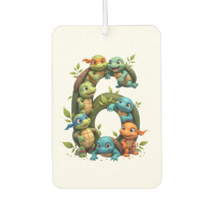 6th Birthday Sea Turtle Tortoise Theme Party 6 Yea Car Air Freshener