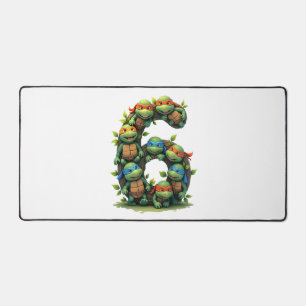 6th Birthday Sea Turtle Tortoise Theme Party 6 Yea Desk Mat