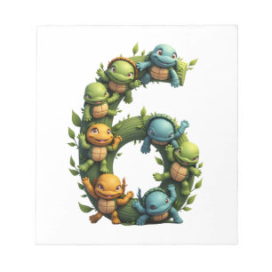 6th Birthday Sea Turtle Tortoise Theme Party 6 Yea Notepad