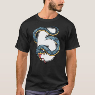 6th Birthday Snake Lover Six 6 Year Old Birthday B T-Shirt