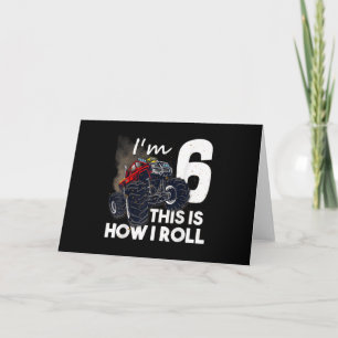 6th Birthday T Boy Monster Truck 6 Years Old Gift Invitation