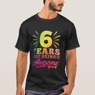 6th Birthday Tie Dye 6 Year old 6 girl year Of Bei T-Shirt