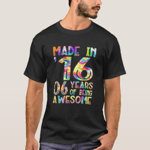6th Birthday Tie Dye Made In 2016 6 Year Old Girl T-Shirt