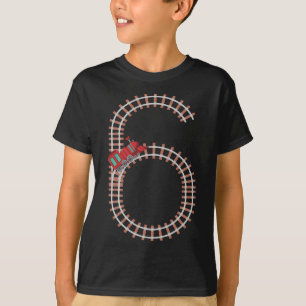 6th Birthday Train Railroad Themed 6 Year Old Boys T-Shirt