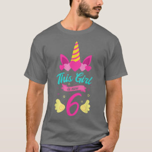 6th Birthday Unicorn Bday Party 6 Celebration Si G T-Shirt