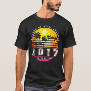 6th Birthday Vintage 2017 6 Year Old T-Shirt