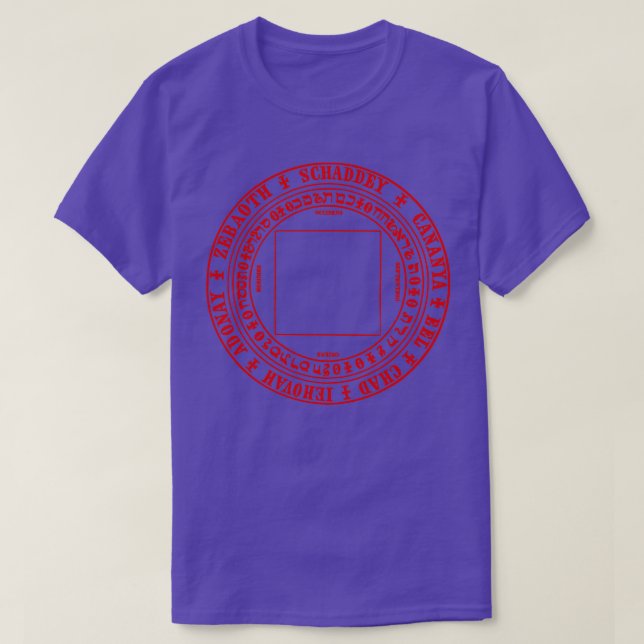 6th Book of Moses Circle Seals and Planetay Spirit T-Shirt (Design Front)