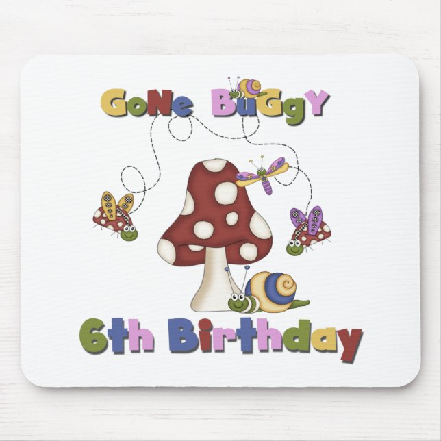6th Bug Birthday Mouse Mat (Front)