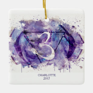 6th Chakra Third Eye Anja Inner Guide Personalised Ceramic Tree Decoration