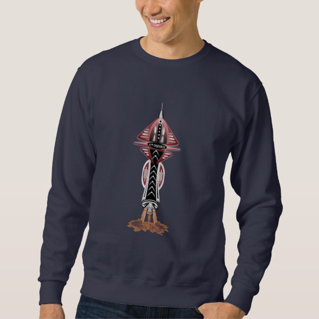 6th Dimension Rocket Ship Adult Sweatshirt (Front)