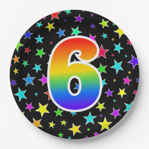 6th Event: Bold, Fun, Colourful Rainbow 6 Paper Plate