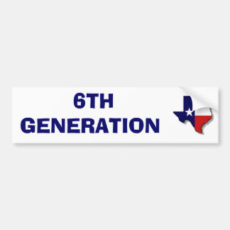 6TH GENERATION BUMPER STICKER