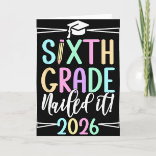 6th Grade 2026 Sixth Grade Graduation Card