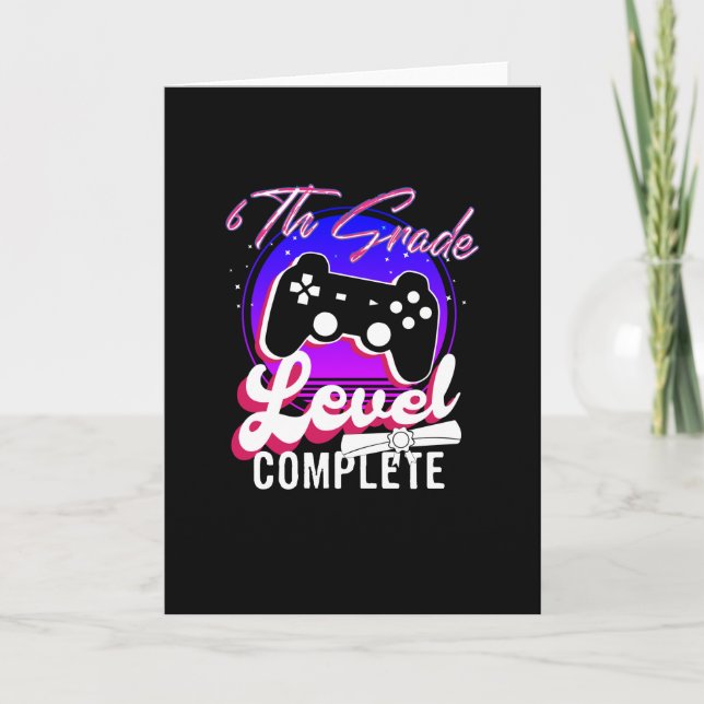 6th Grade Graduation Gamer Graduation Card (Front)