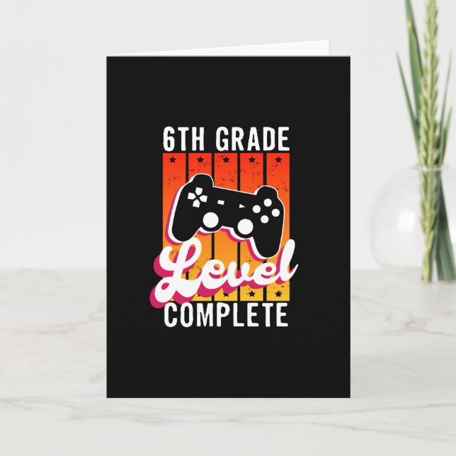 6th Grade Graduation Gamer Graduation Card (Front)