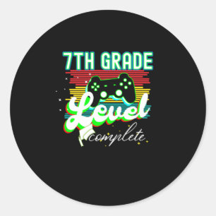 6th Grade Graduation Gamer Graduation Classic Round Sticker