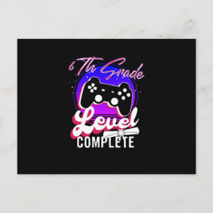 6th Grade Graduation Gamer Graduation Postcard