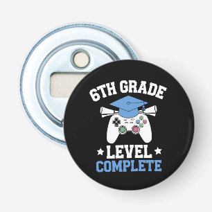 6th Grade Level Complete Gamer Gaming Graduation Bottle Opener