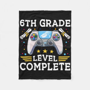 6th Grade Level Complete Gamer Kids Cl Of 2025 Boy Fleece Blanket