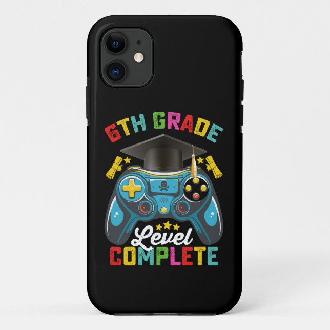 6th Grade Level Complete Graduation Gaming Gamer Case-Mate iPhone Case (Back)