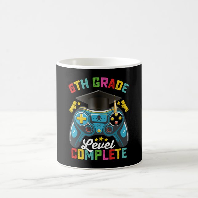 6th Grade Level Complete Graduation Gaming Gamer Coffee Mug (Center)
