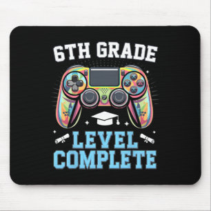 6th Grade Level Complete Last Day Of School Gamer Mouse Mat